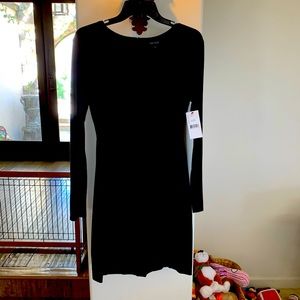 Karen Kane NWT brushed cotton poly spandex knee-length dress with long sleeves